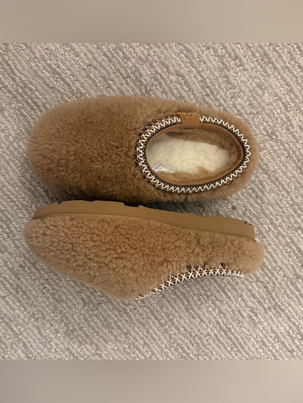 UGG Kids’ Tasman Maxi Curly Genuine Shearling Slipper (boys or girls)